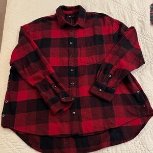 Madewell - NWT Red and Black Check Women’s Flannel Shirt